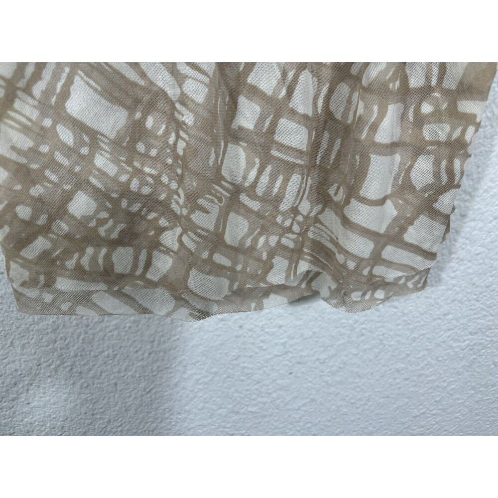 Vintage Y2K Cami Tank Top The Limited Size M Mesh Nylon Beige Geometric - Picture 8 of 9